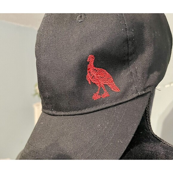 Wild Turkey Bourbon Strap Back Hat Black with Embroidered Logo Baseball Cap - Picture 2 of 9